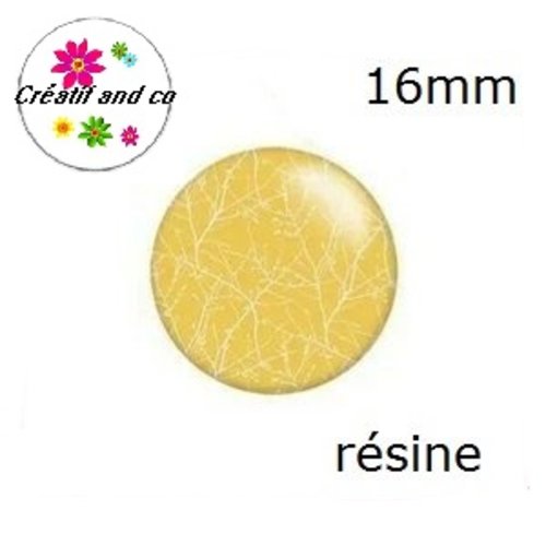 X2 cabochons à motif résine 16mm