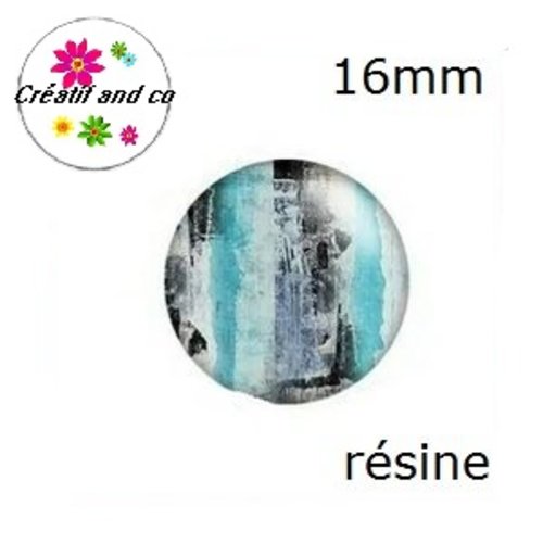 X2 cabochons à motif résine 16mm