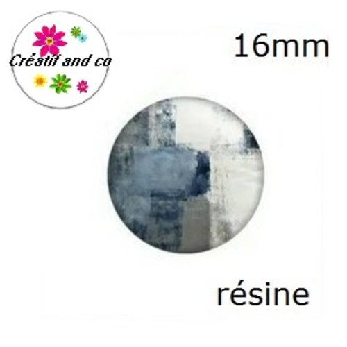 X2 cabochons à motif résine 16mm