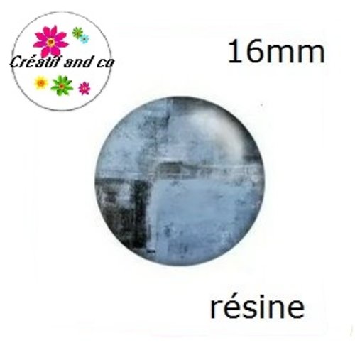 X2 cabochons à motif résine 16mm