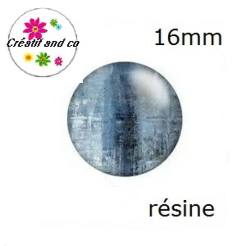 X2 cabochons à motif résine 16mm