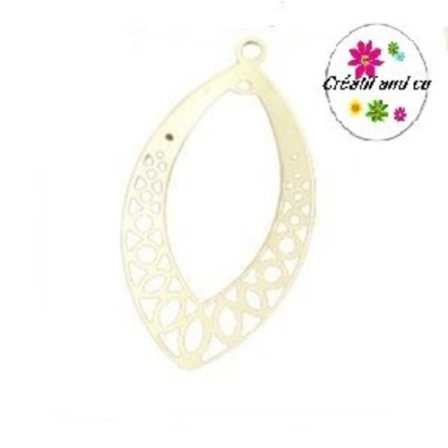 Pendentif goutte d'eau doré 20x37mm