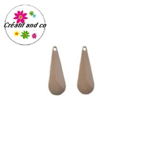 X2 gouttes d'eau marrons émail 19mm