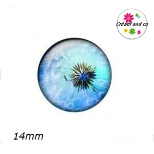 X2 cabochons pissenlit 14mm