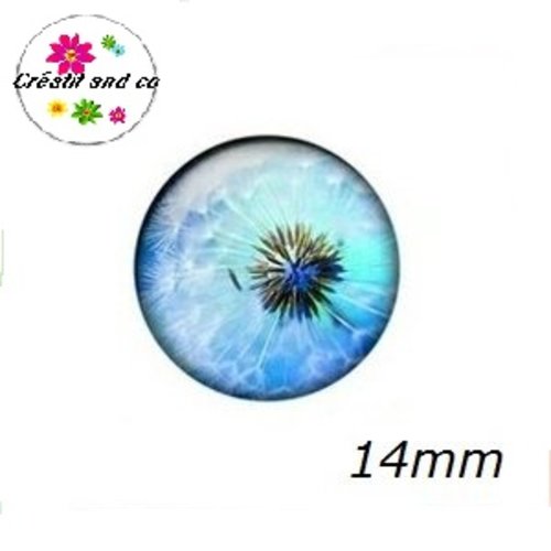 X2 cabochons pissenlit 14mm