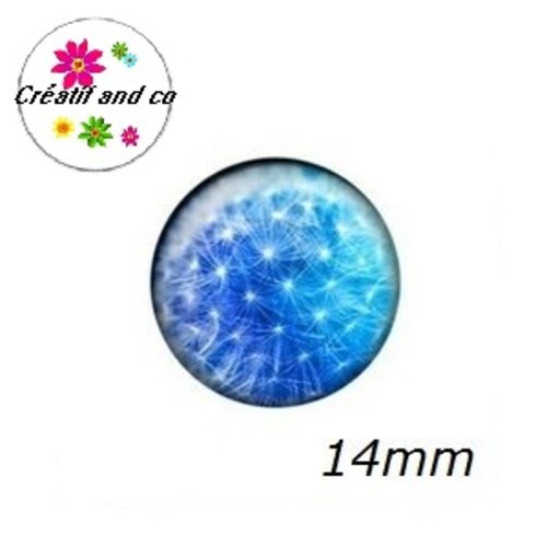 X2 cabochons pissenlit 14mm
