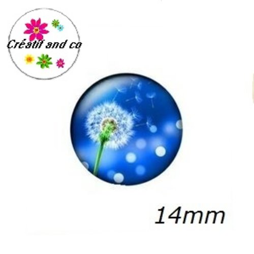 X2 cabochons pissenlit 14mm
