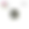 X2 cabochons blanc pois noir 12mm