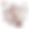 Lot de 10 breloques émail rose