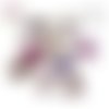 Lot de 10 breloques émail mauve/violet