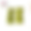 X2 cabochons rectangles jaunes 10x25mm