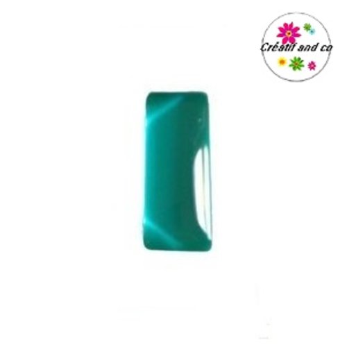 X2 cabochons rectangles bleus clairs 10x25mm