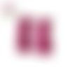 X2 cabochons rectangles fuschias 10x25mm