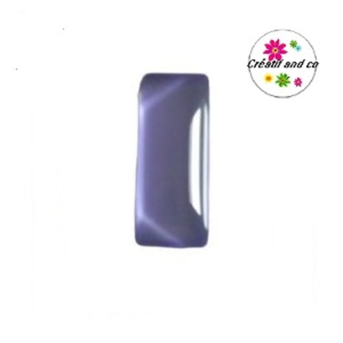 X2 cabochons rectangles parmes bleutés 10x25mm