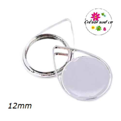 X2 pendentifs gouttes acier inoxydable pour cabochon 12mm