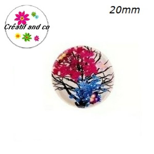 Cabochon arbre fleuri  20mm