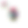 X2 cabochons ovales arbre fleuri 18x25mm