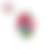 X2 cabochons ovales arbre fleuri 18x25mm