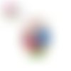 X2 cabochons ovales arbre fleuri 18x25mm