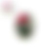X2 cabochons ovales arbre fleuri 18x25mm