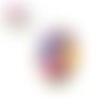 X2 cabochons ovales arbre fleuri 18x25mm