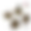 Puce oreille carrée bronze cabochon 12mm