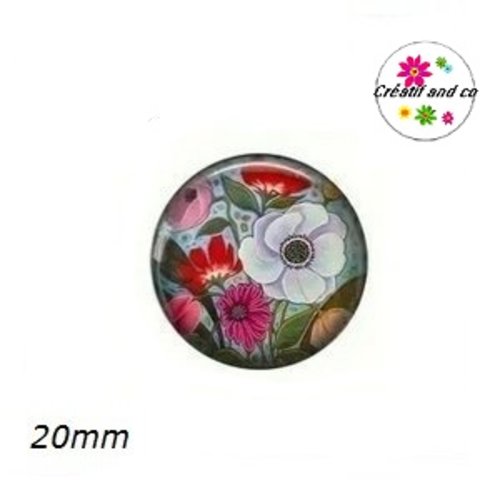 Cabochon fleur 20mm