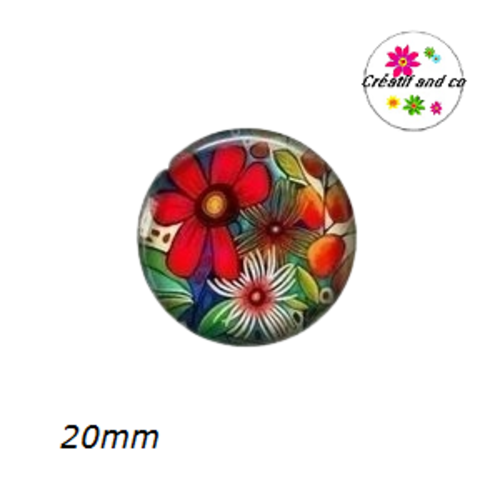 Cabochon fleur 20mm