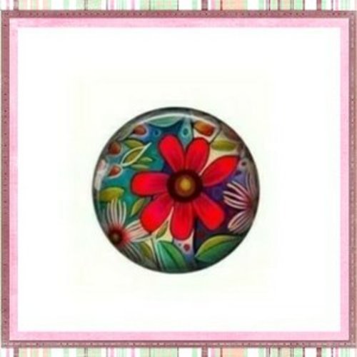 Cabochon fleur  20mm