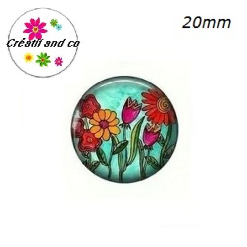 Cabochon fleur  20mm