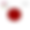 X2 breloques petit cercle rouge laiton 12mm