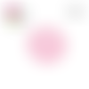 X2 breloques petit cercle rose laiton 12mm