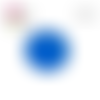 X2 breloques petit cercle bleu laiton 12mm