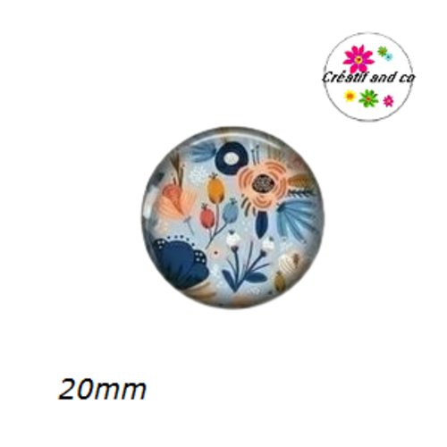 Cabochon fleur 20mm