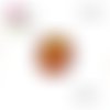 X2 cabochons motif orange résine 12mm