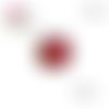 X2 cabochons motif framboise résine 12mm