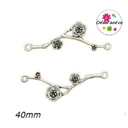 Connecteur fleur de prunier acier inoxydable 40mm