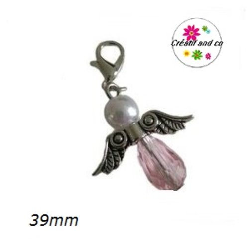 Charm's ange rose pâle  39mm