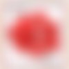 Breloque/pendentif cercle rouge bois 15mm