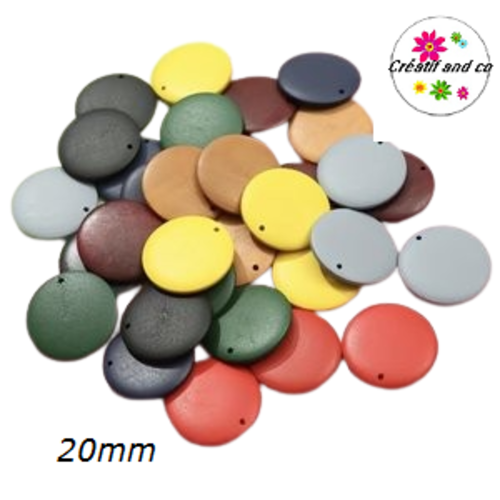 Breloque/pendentif cercle bois 20mm
