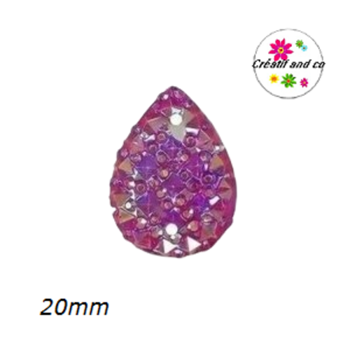 Connecteur goutte rouge résine 20mm