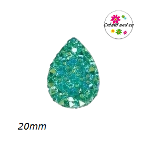 Connecteur goutte vert résine 20mm