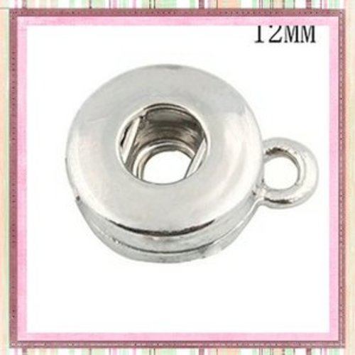 Pendentif bouton pression 12mm