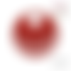Breloque estampe cercle rouge  31mm
