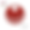 Breloque estampe cercle rouge  31mm