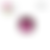 Bouton pression fuschia/blanc  12mm