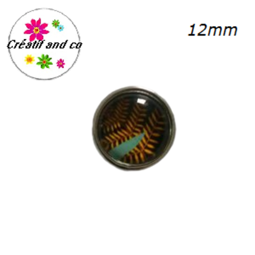 Bouton pression feuille tropicale 12mm