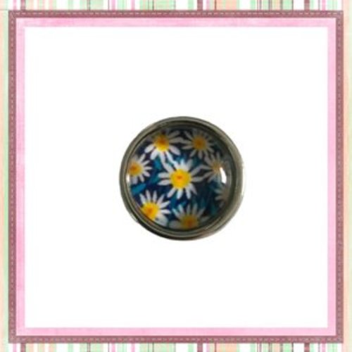 Bouton pression fleuri 12mm