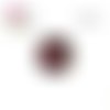 Bouton pression à motif fuschia/rose/marron 12mm