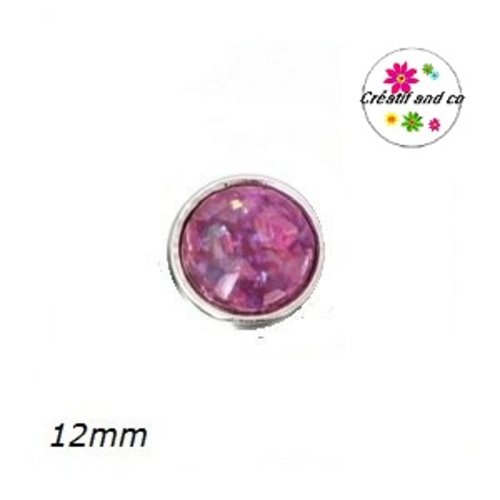 Bouton pression mauve 12mm